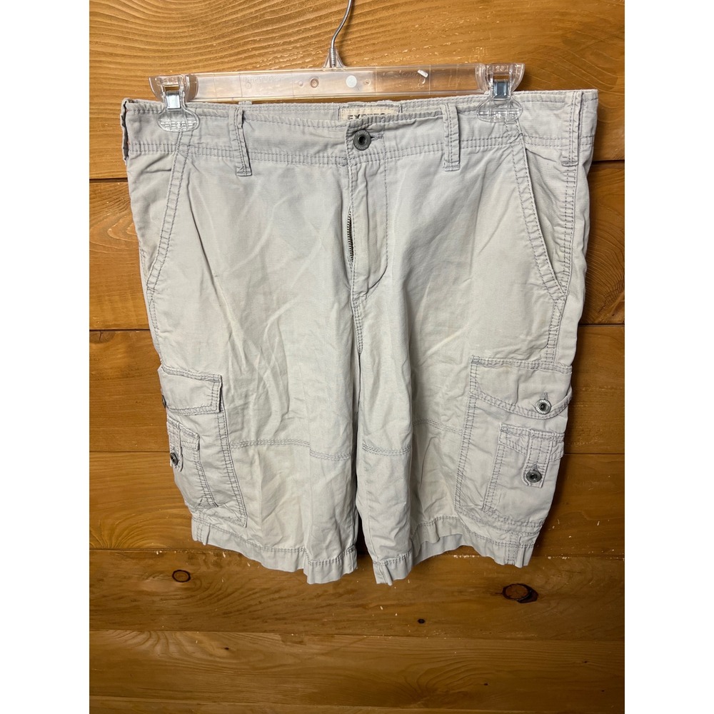 Express Mens Cargo Shorts Size 33 Beige‎ Utility Outdoor Casual Everyday Summer